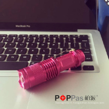 Poppas X1UV Design Classique pour Promotion Gift Telscopic Mini Rechargeable 365nm Nichia UV LED Flashlight